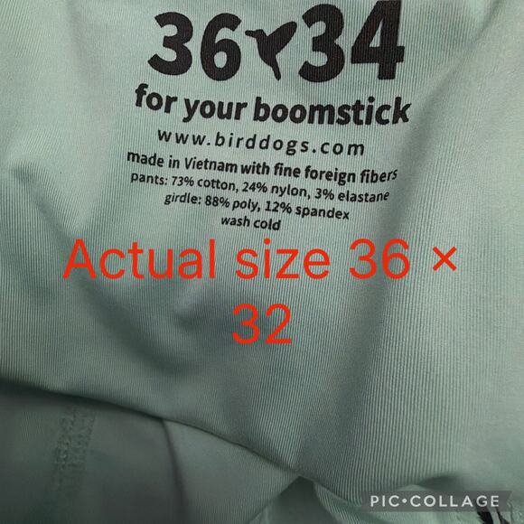 Bird Dogs Pants Mens 36 x 32 Gray Lined Performance Stretch Athletic Chino Golf - Picture 2 of 11